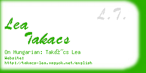 lea takacs business card